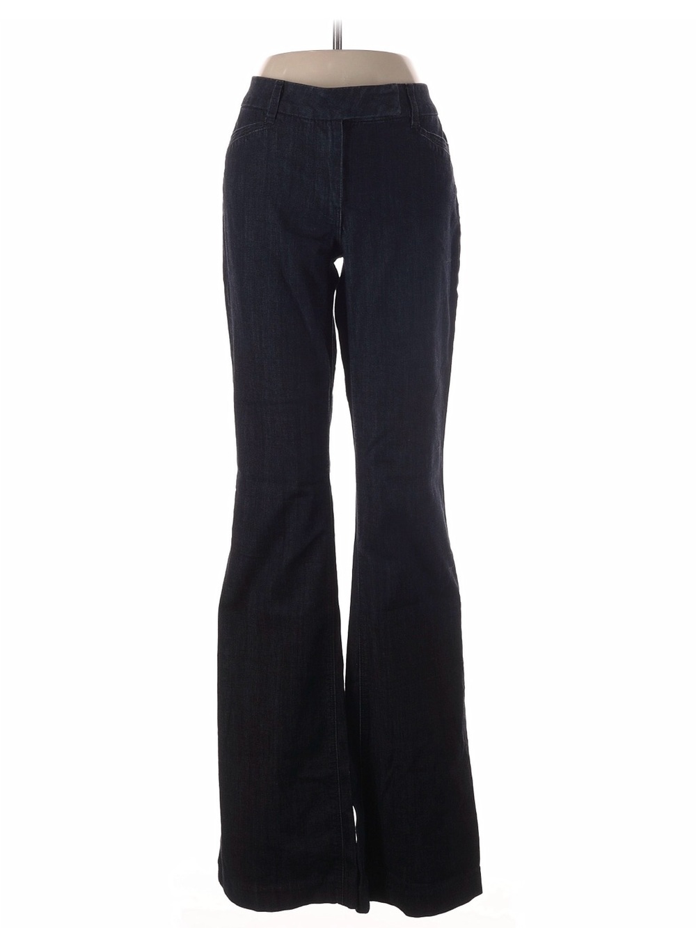 White House Black Market Black Flared Wide-Leg Jeans